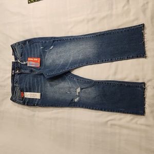 NWT Wax Jean High Rise Slim Straight women's size 16 dark wash blue BB362